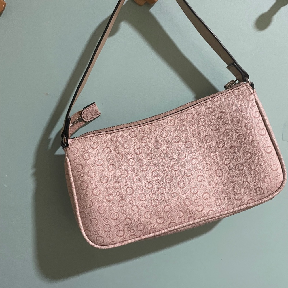 Pink leather Guess bag
